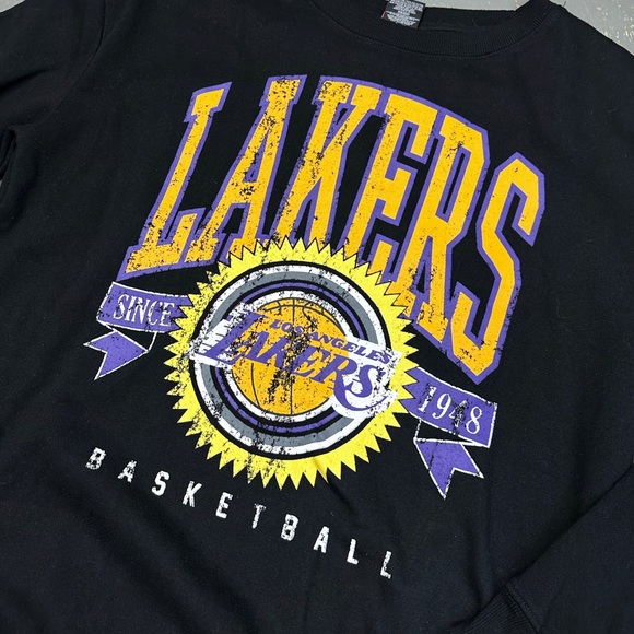 Los Angeles Lakers Crewneck Pull Over Sweater NBA Basketball Medium Ultra Game - Picture 3 of 6